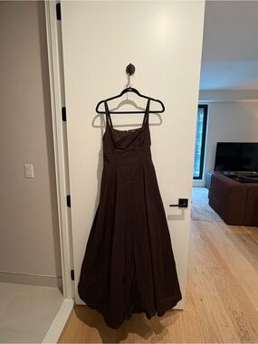 reformation karissa silk dress Reformation Karissa Silk Dress In Olive Oil - 70% Off